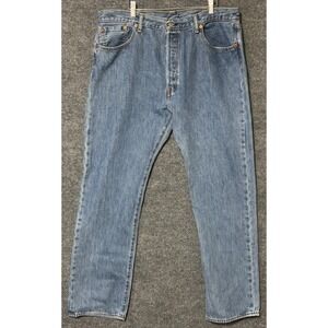 Levi's Mens 40x34 Jeans Blue 501 Original Fit Button Fly